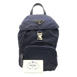 Prada Re Nylon Saffiano Leather Backpack Black